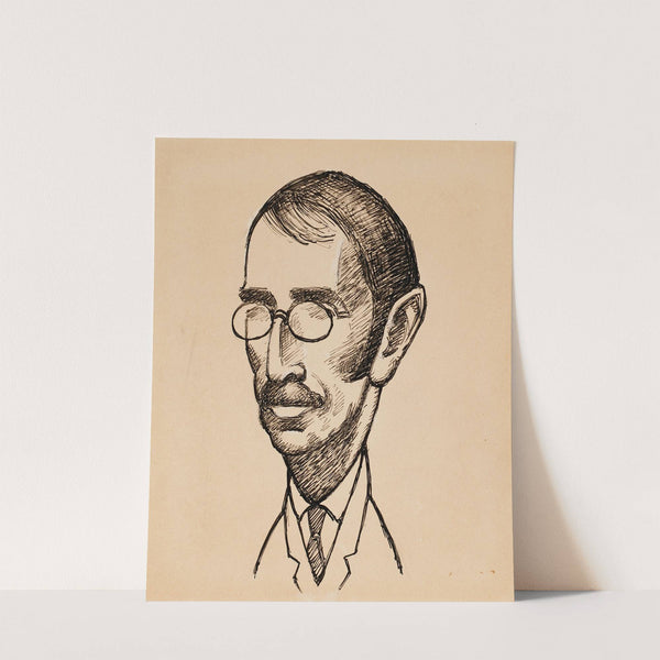 Artist Uno Alanco, caricature by Ilmari Aalto