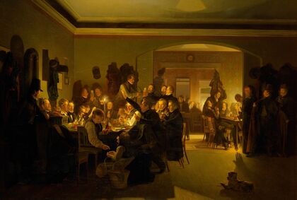 Artists In Finck’s Coffee-House In Munich