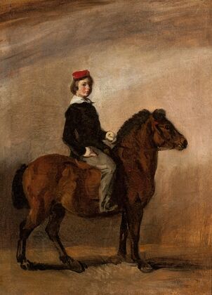 Artist’s son on a pony