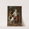 Artist’s son with a dog by Witold Pruszkowski