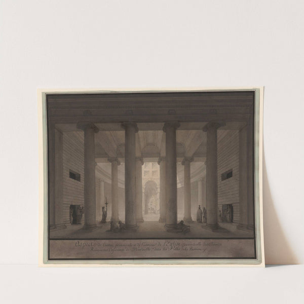 Aspect de l’entrée principale et de l’intérieur de l’église conventuelle (1788) by Jean Jacques Lequeu