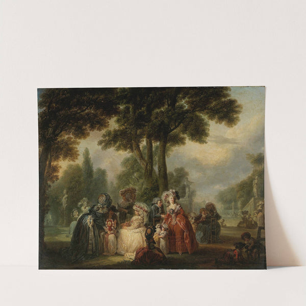 Assemblée dans un parc by François-Louis-Joseph Watteau