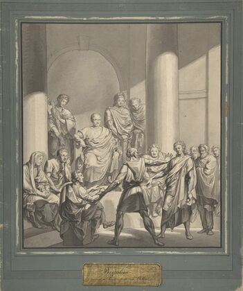 Assembly of Roman Figures, from Regulus, a play by Collin