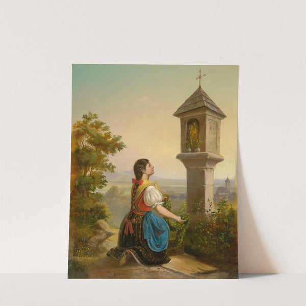 At a Wayside Shrine by Vojtech Klimkovič