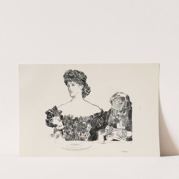 At Dinner (1897) by Charles Dana Gibson