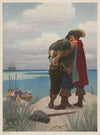 At first, for some time I was not able to answer him one word; but as he had taken me in his arms, I held fast by him, or I should have fallen to the ground