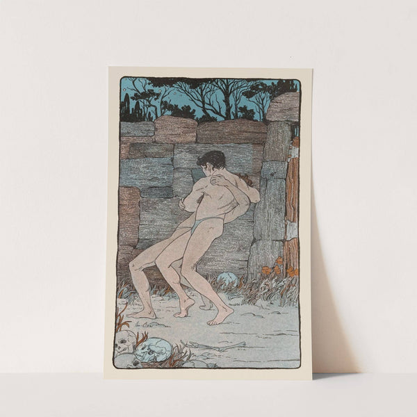At last Kerkoun grew angry and caught Theseus round the neck by Maud Hunt Squire