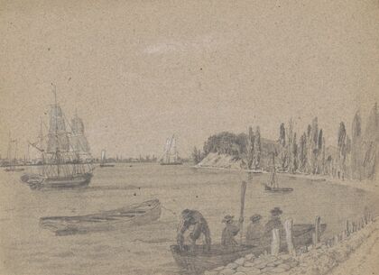 At river’s edge (1850-1860)
