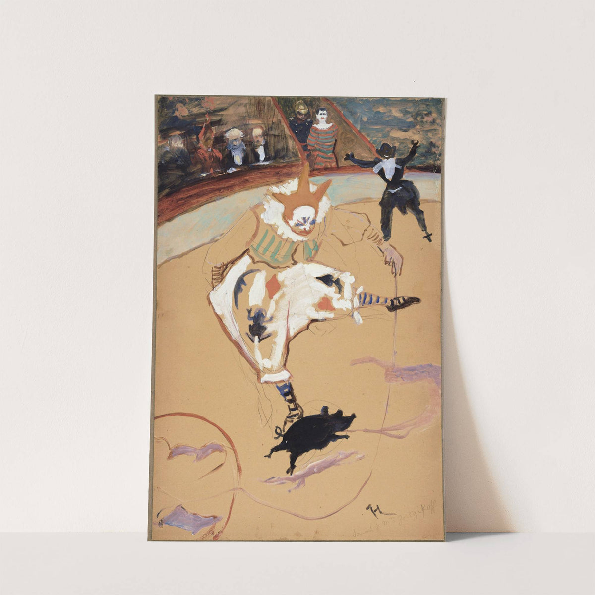 At the Circus Fernando, Medrano with a Piglet by Henri de Toulouse-Lautrec