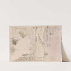 At the Curtain (Au Rideau), from ‘L’Estampe Originale’ (1895) by Henri de Toulouse-Lautrec