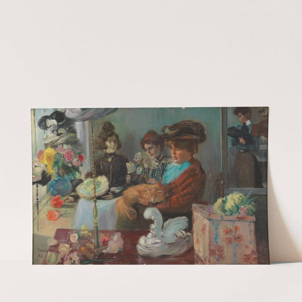 At the Milliner by Pierre Georges Jeanniot
