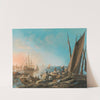At the mouth of the River Tagus by Jean-Baptiste Pillement