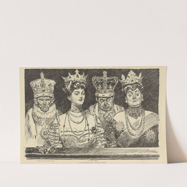 At the opera (1900-1905) by Charles Dana Gibson