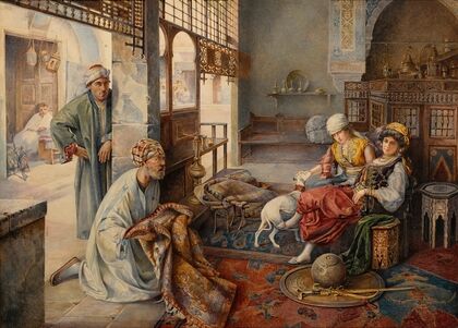At the rug seller’s shop