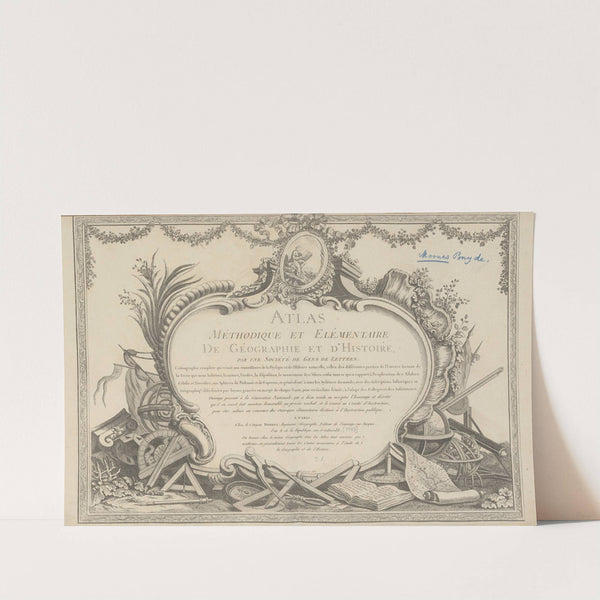 Atlas méthodique et elémentaire de géographie et d’histoire – Titlepage (1793) by Claude Buy de Mornas