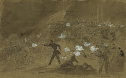 Attack of the Louisiana Tigers on a battery of the 11th Corps