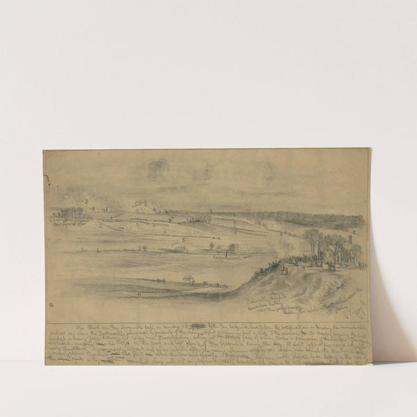 Attack on Gen. Sedwick's Corps. Banks Ford near Chancellorsville, seen from the north bank of the Rappahannock River by Edwin Forbes