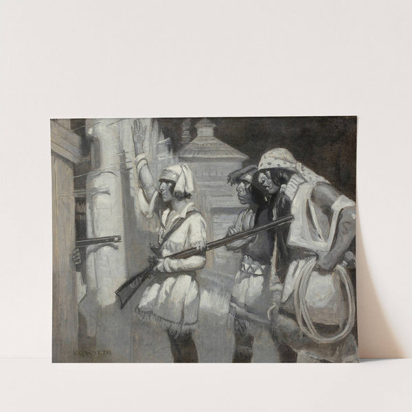 Attack on the Stockade by Brandywine School Artist