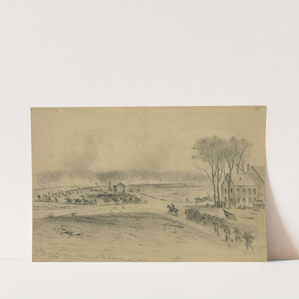 Attack on the Union position at the Chancellorsville House by Edwin Forbes