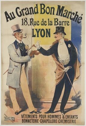 Au Grand Bon Marché. 18, rue de la Barre, Lyon. Vêtements pour hommes & enfants (1892)
