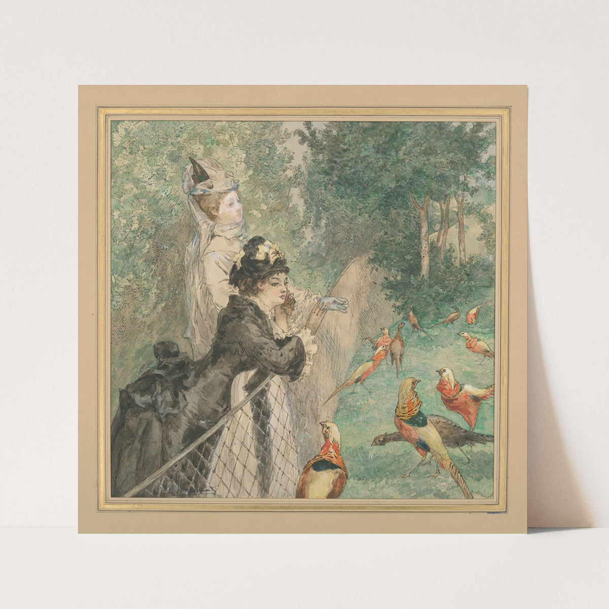 Au jardin d’acclimatation by Félix Bracquemond