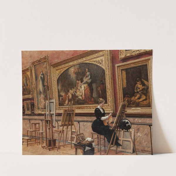 Au Musée du Louvre - les Murillo by Louis Béroud