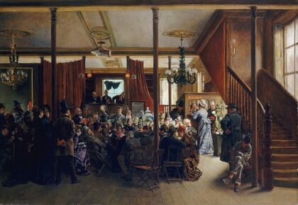 Auction Sale in Clinton Hall, New York, 1876