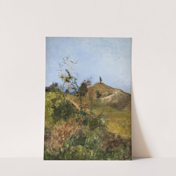 Auf der Hügelkuppe (Mädchen in Landschaft) (1872) by Franz Rumpler