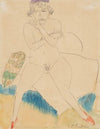 Auf einem Sessel sitzender Akt (Seated nude on an armchair) (circa 1911)