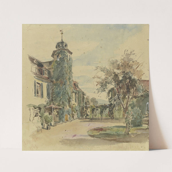 Auffahrt eines Anwesens in Handschuhsheim (1861) by Philipp Rumpf