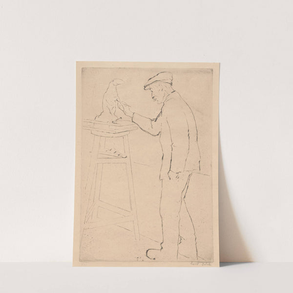 August Gaul modellierung ein Seehund. (1921) by Emil Orlik