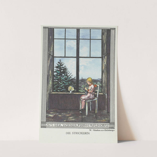 Aus der Wiener Kriegswaldschule, Die Strickerin (1915) by Marianne Hitschmann-Steinberger