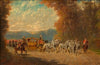 Ausfahrt eines Hofgalawagens mit Garde (ca. 1880–1890)