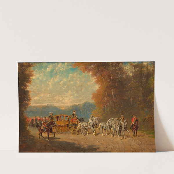 Ausfahrt eines Hofgalawagens mit Garde (ca. 1880–1890) by Alexander Von Bensa