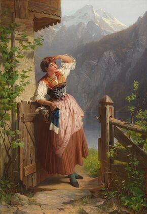 Ausschau haltendes Mädchen