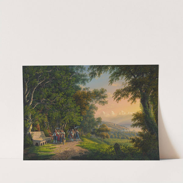 Aussicht bei Thun nach der Jungfrau by Johann Heinrich Bleuler the Younger