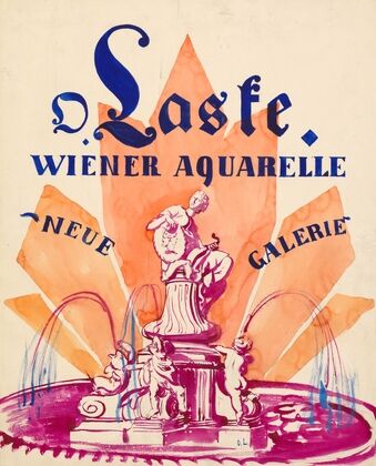 Ausstellungsplakat – Oskar Laske, Wiener Aquarelle. Neue Galerie. (1927)