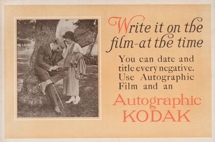 Autographic Kodak – write it on the film – at the time.