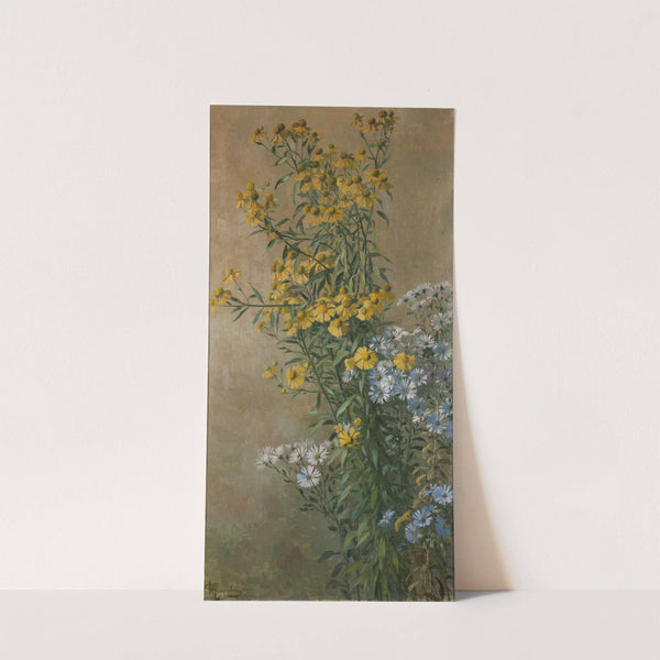 Autumn flowers, sunflowers and autumn asters by Gunnar Gunnarsson Wennerberg