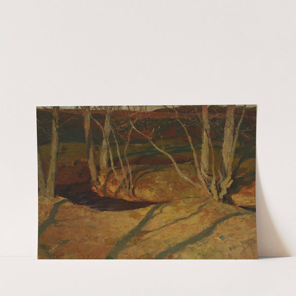 Autumn landscape at sunset by Ferdynand Ruszczyc