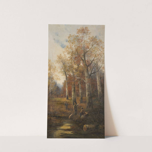 Autumn Landscape with Hunters by Ludvík Barták