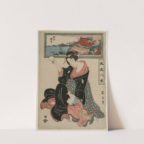 Autumn Moon at the Temple Ishiyamadera from the series Fashionable Eight Views (c. 1814-17) by Kikukawa Eizan