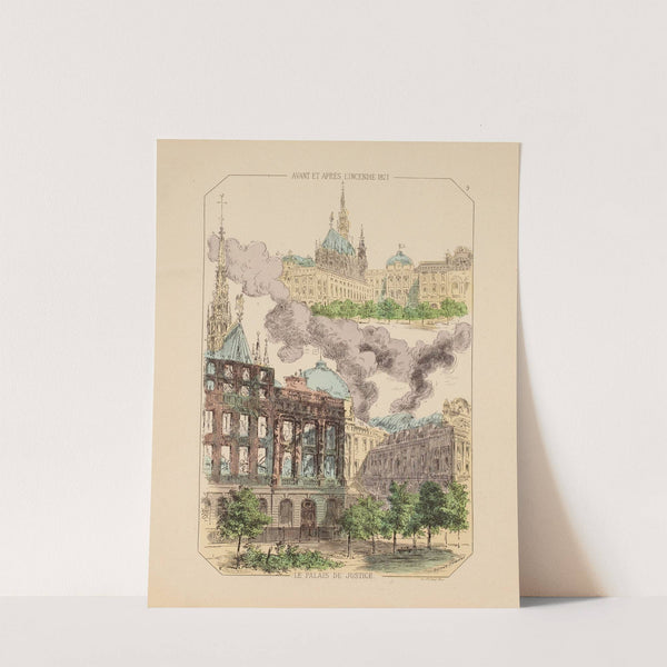 Avant et après l&#8217;incendie 1871 Le Palais de Justice. 9 (1871) by Victor Coindre