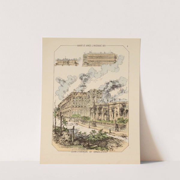 Avant et après l&#8217;incendie 1871 Légion d&#8217;honneur et Conseil d&#8217;état 6 (1871) by Victor Coindre