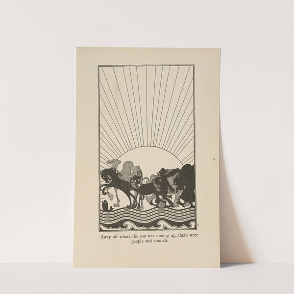 Away off where the sun was coming up there were people and animals by Miska Petersham