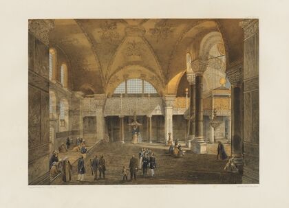 Aya Sofia, Constantinople; as recently restored by order of H. M. the sultan Abdul-Medjid Pl.09