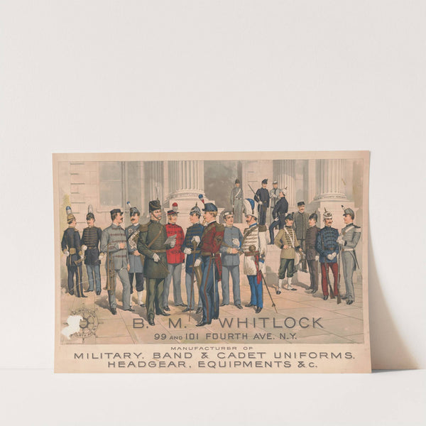 B.N. Whitlock, Manufacturer of military, band &#038; cadet uniforms, headgear, equipments &#038; c. (1890) by G.H. Buek &amp; Co.