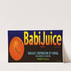 BabiJuice Brand Orange Label (1930-1950)