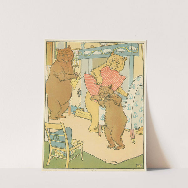 Baby bear sees his broken chair (1909) by Leonard Leslie Brooke