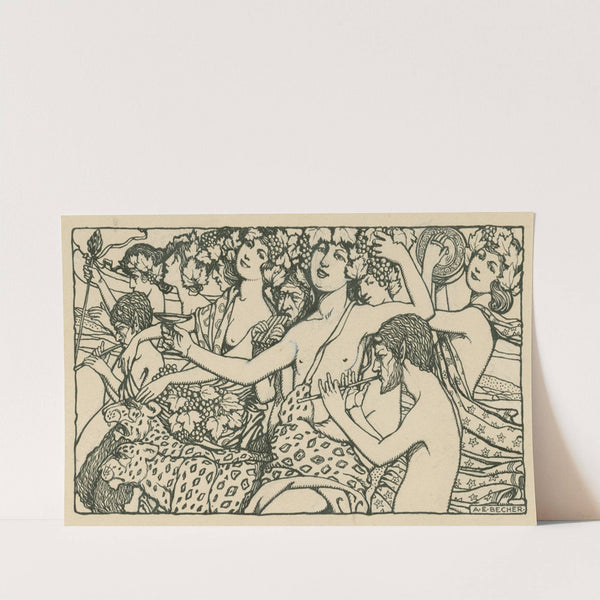 Bacchanal scene by Arthur E. Becher